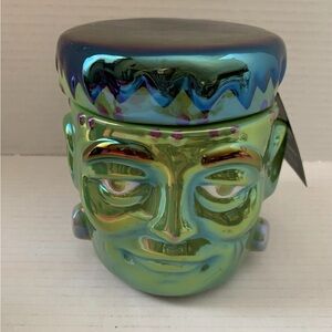 Martha Stewart Frankenstein iridescent Ceramic Candle Bobbing for Apples Scent